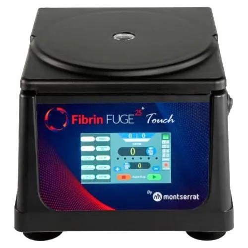 FibrinFuge 25+ Touch Montserrat: tecnologia que justifica o investimento? 2 FibrinFuge 25 Touch processando tubos em protocolo PRF